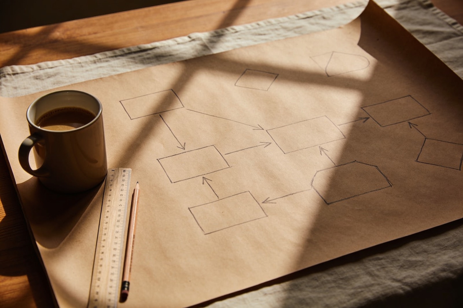 Mapping the business as boxes and arrows